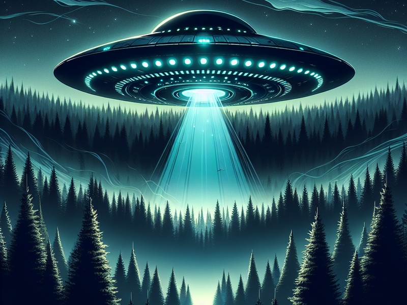 UFO sobre a floresta de Rendlesham