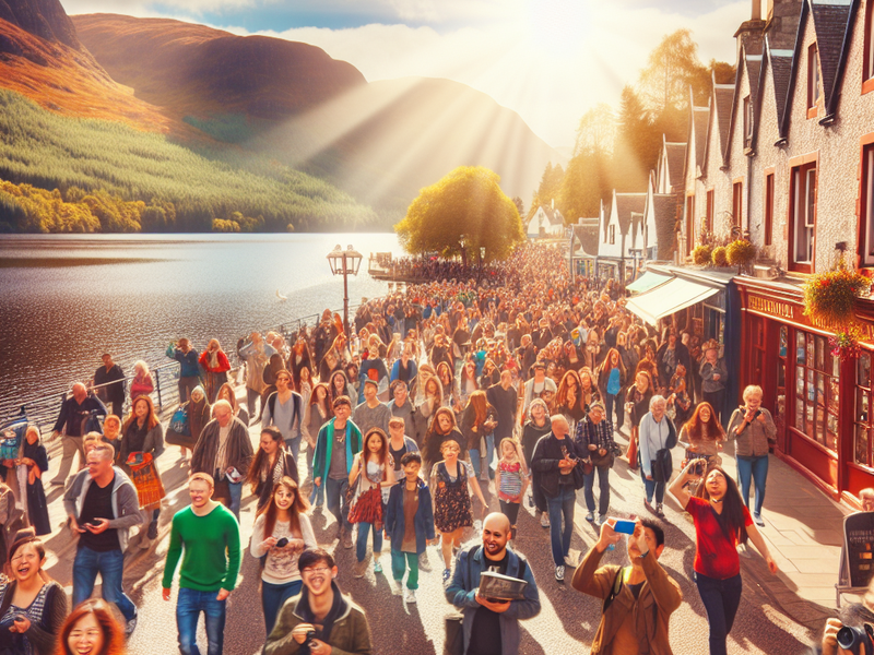 Lakeside town in Scotland