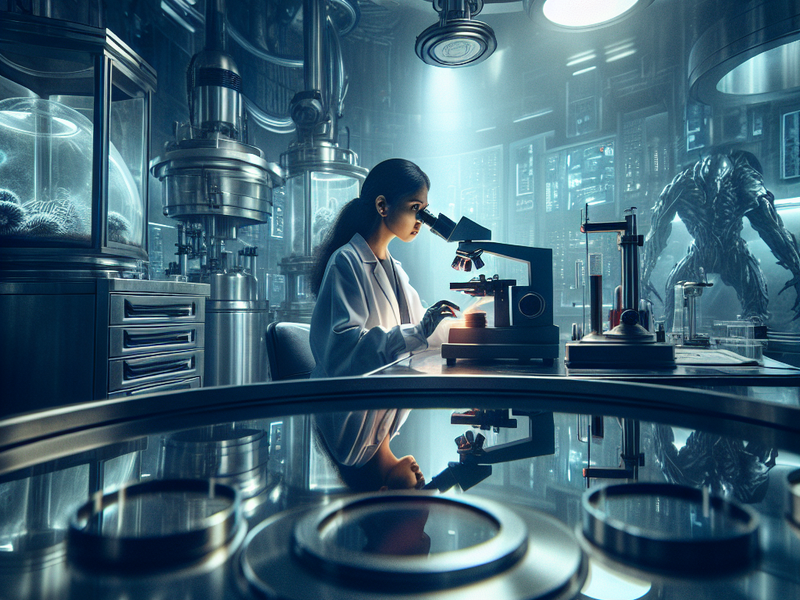 Representação artística de um laboratório secreto