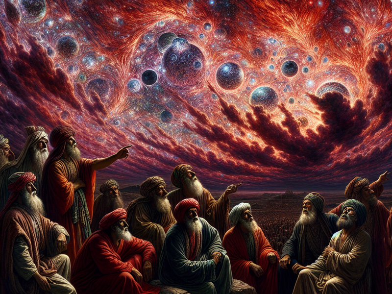 Astrônomos antigos observando fenômenos celestes incomuns