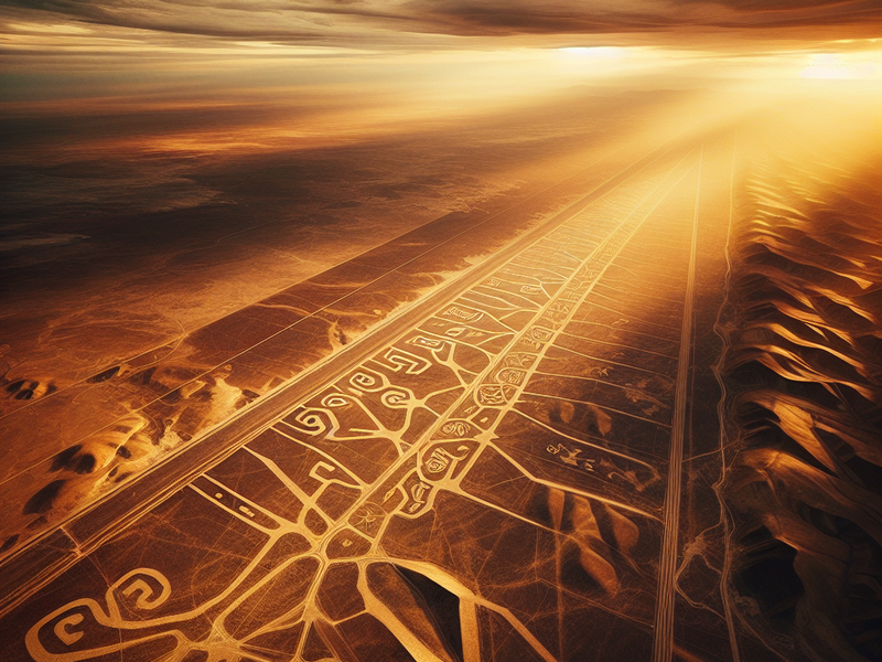 Vista aérea das Linhas de Nazca